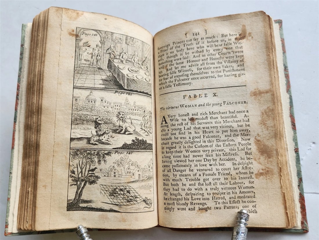 1776 FABLES in English INDIAN SANSKRIT EPIC Panchatantra ILLUSTRATED antique - 15