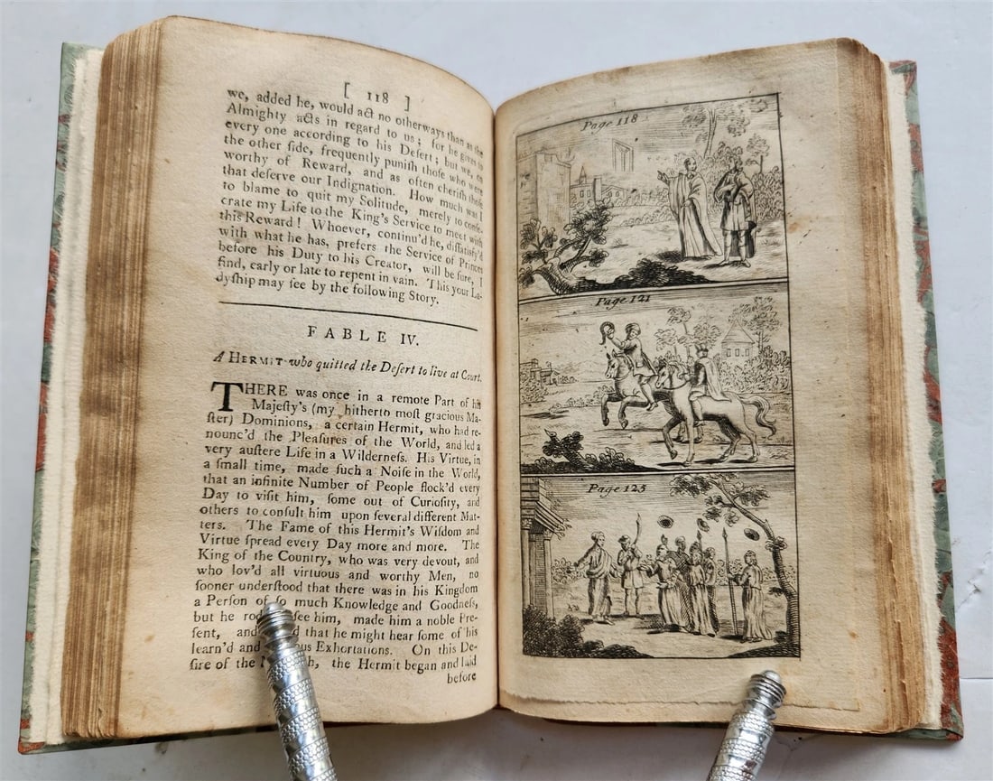 1776 FABLES in English INDIAN SANSKRIT EPIC Panchatantra ILLUSTRATED antique - 17