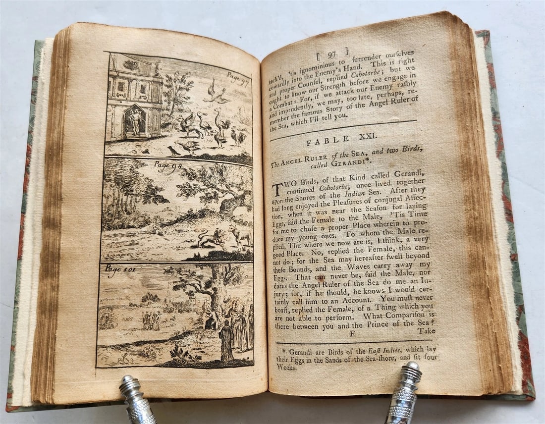1776 FABLES in English INDIAN SANSKRIT EPIC Panchatantra ILLUSTRATED antique - 19