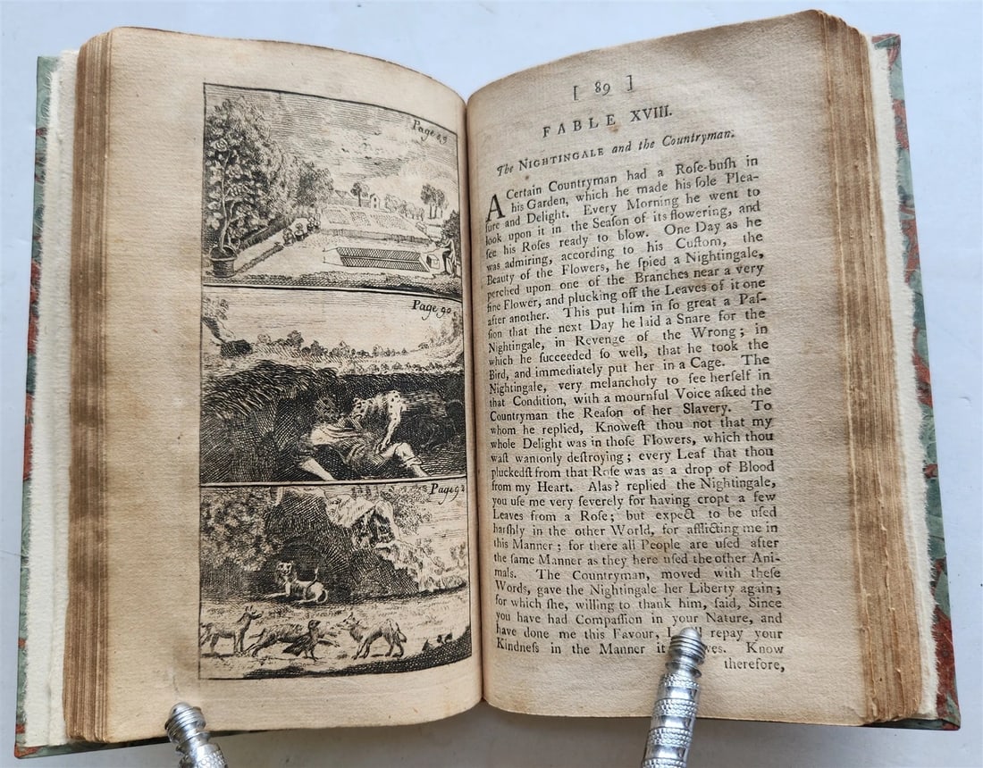 1776 FABLES in English INDIAN SANSKRIT EPIC Panchatantra ILLUSTRATED antique - 6