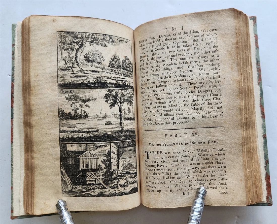 1776 FABLES in English INDIAN SANSKRIT EPIC Panchatantra ILLUSTRATED antique - 7