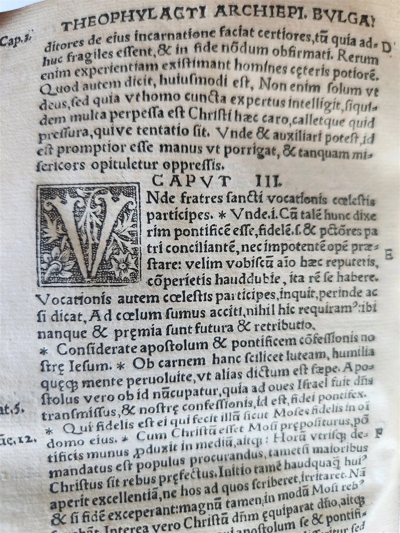 1537 Theophylactus de Achrida ANTIQUE In omnes D. Pauli epistolas enarrationes - 8