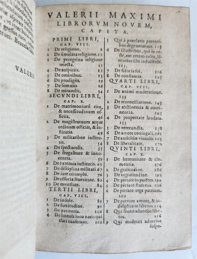 1594 PLANTIN PUBLISHING VALERIUS MAXIMUS VELLUM antique 16th Century - 10