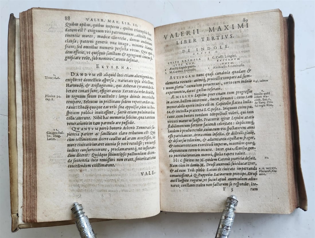 1594 PLANTIN PUBLISHING VALERIUS MAXIMUS VELLUM antique 16th Century - 11