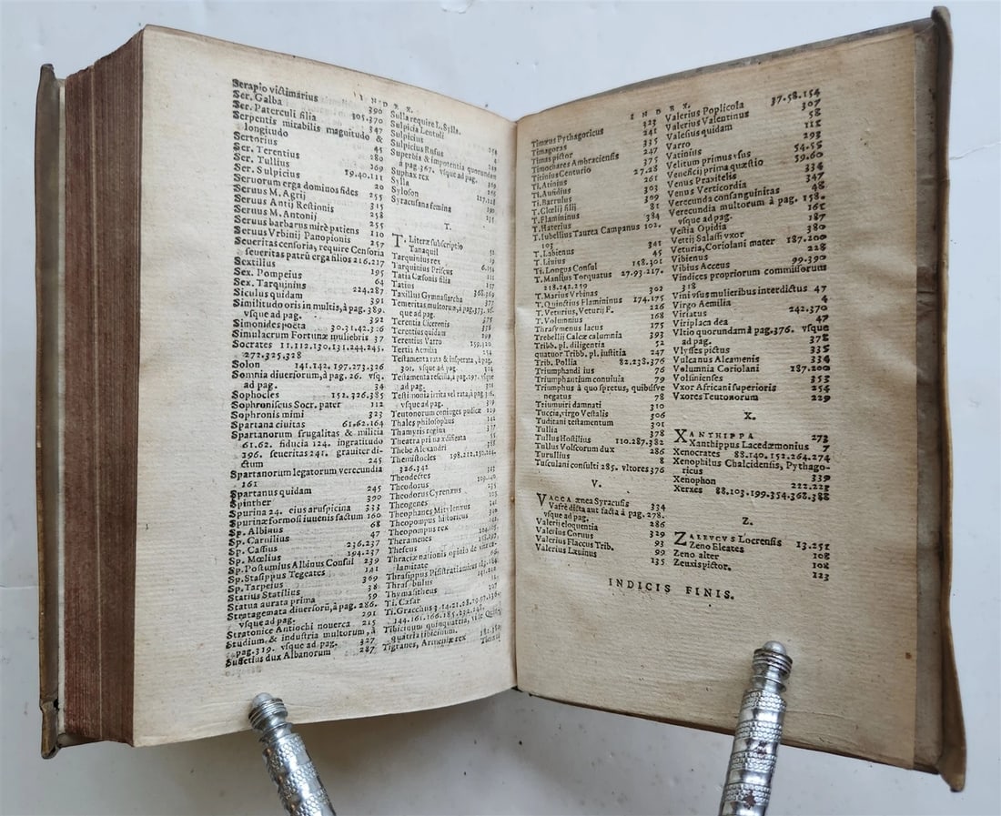 1594 PLANTIN PUBLISHING VALERIUS MAXIMUS VELLUM antique 16th Century - 4