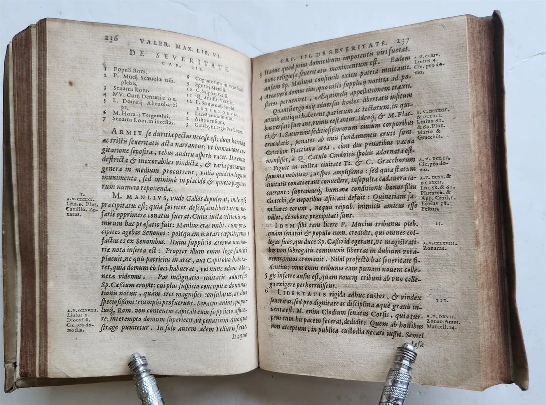1594 PLANTIN PUBLISHING VALERIUS MAXIMUS VELLUM antique 16th Century - 5