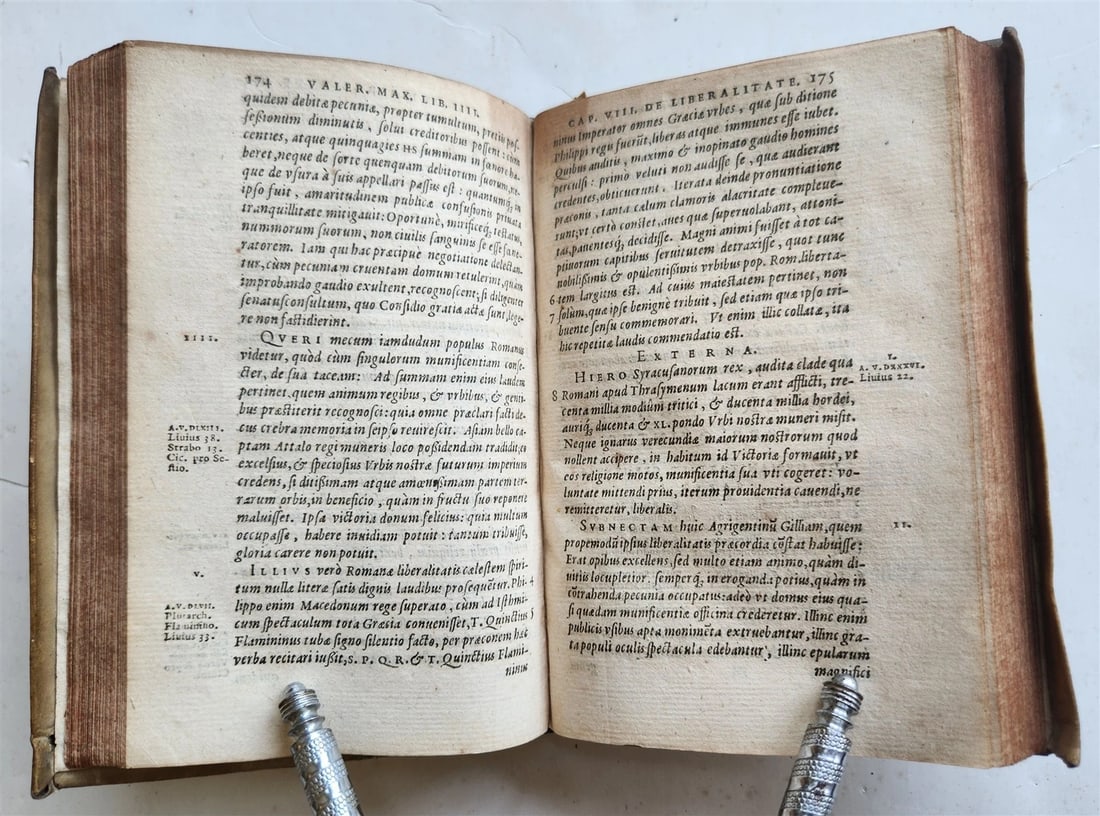 1594 PLANTIN PUBLISHING VALERIUS MAXIMUS VELLUM antique 16th Century - 6