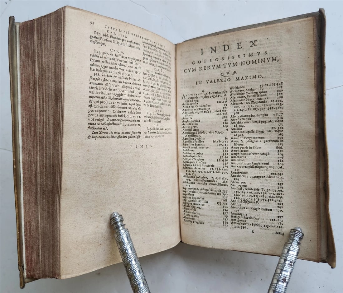1594 PLANTIN PUBLISHING VALERIUS MAXIMUS VELLUM antique 16th Century - 7