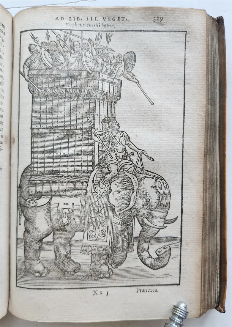 1592 ILLUSTRATED ANCIENT WARFARE TREATISE by V.Flavius antique VELLUM BINDING - 16