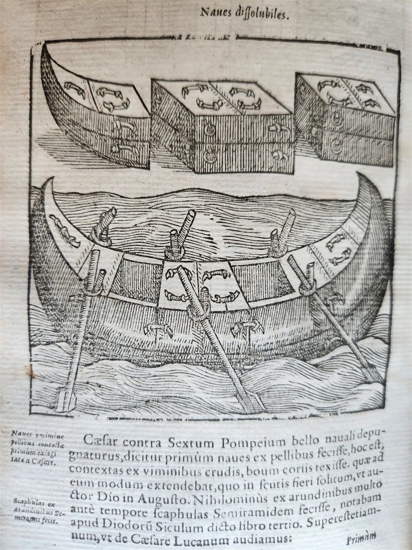 1592 ILLUSTRATED ANCIENT WARFARE TREATISE by V.Flavius antique VELLUM BINDING - 19