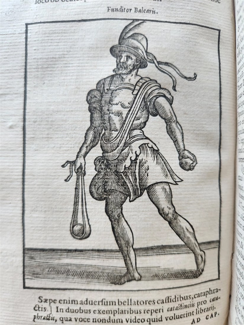 1592 ILLUSTRATED ANCIENT WARFARE TREATISE by V.Flavius antique VELLUM BINDING (1 of 20)