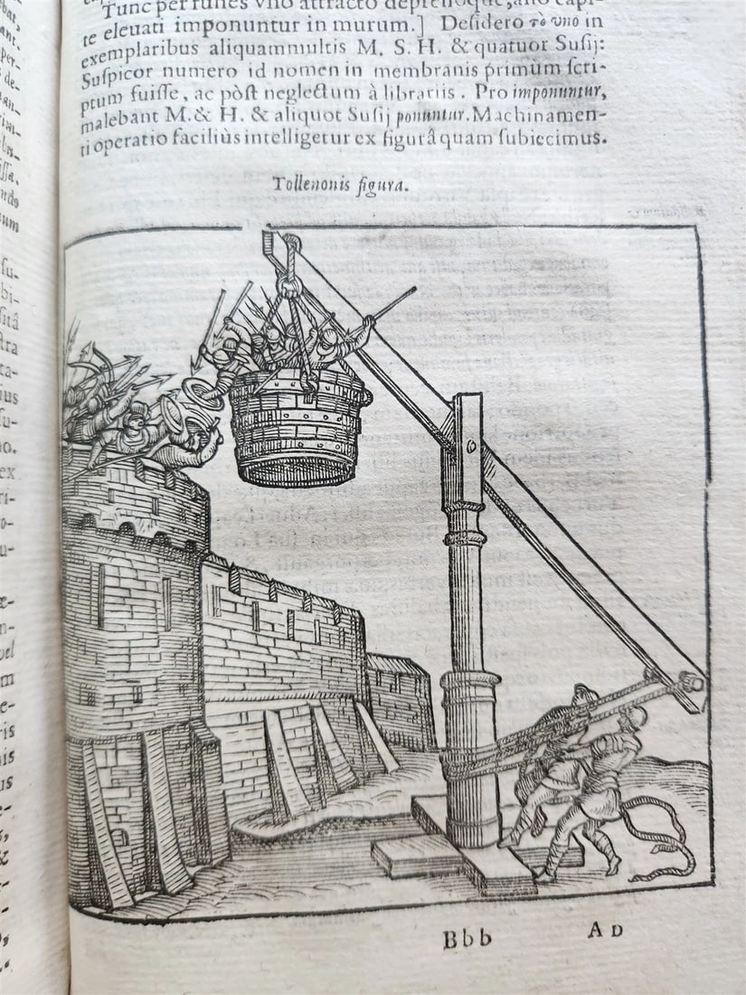 1592 ILLUSTRATED ANCIENT WARFARE TREATISE by V.Flavius antique VELLUM BINDING - 9
