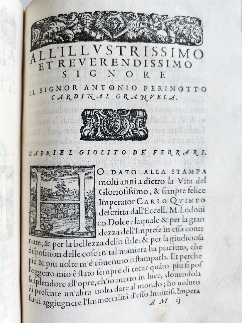 1567 LIFE of CHARLES V by Lodovico Dolce antique VELLUM BINDING 16th CENTURY - 14