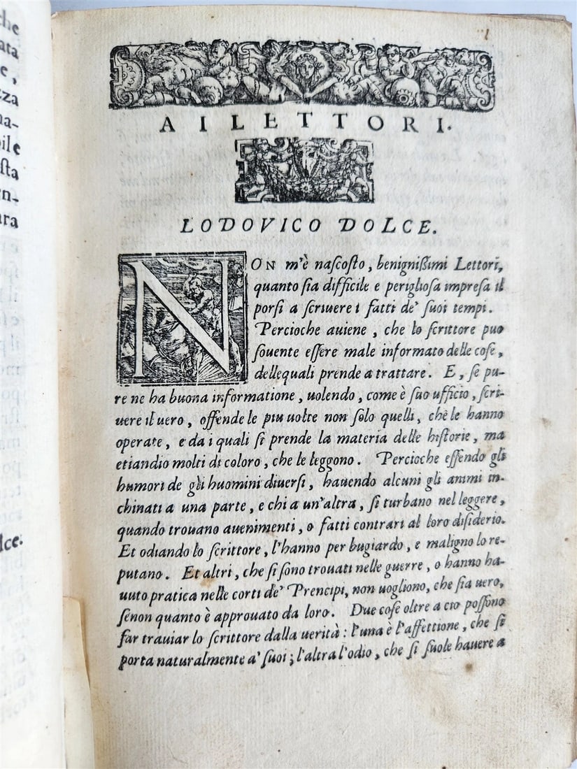 1567 LIFE of CHARLES V by Lodovico Dolce antique VELLUM BINDING 16th CENTURY - 20