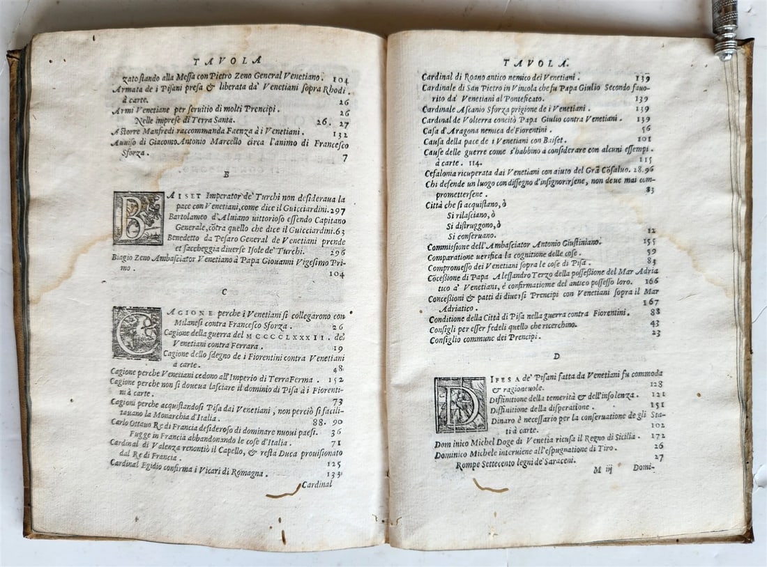 1583 HISTORY of ITALY di messer Francesco Guicciardini VELLUM BINDING antique - 13
