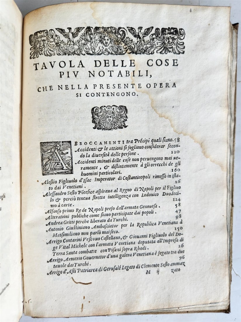1583 HISTORY of ITALY di messer Francesco Guicciardini VELLUM BINDING antique - 14