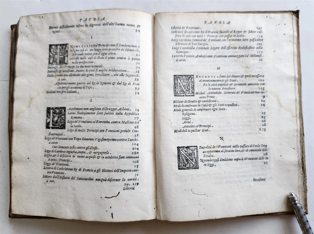 1583 HISTORY of ITALY di messer Francesco Guicciardini VELLUM BINDING antique - 5