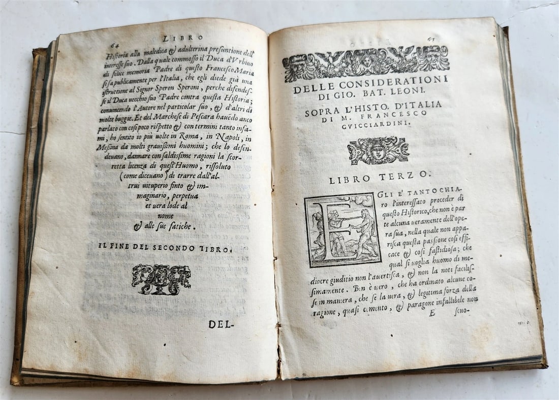 1583 HISTORY of ITALY di messer Francesco Guicciardini VELLUM BINDING antique - 7