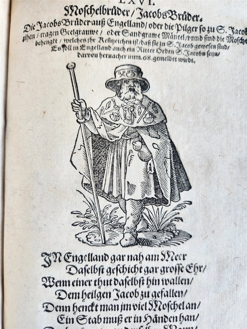 1585 ORDERS of CATHOLIC CHURCH Lonicer ILLUSTRATED by JOST AMMAN antique VELLUM - 16