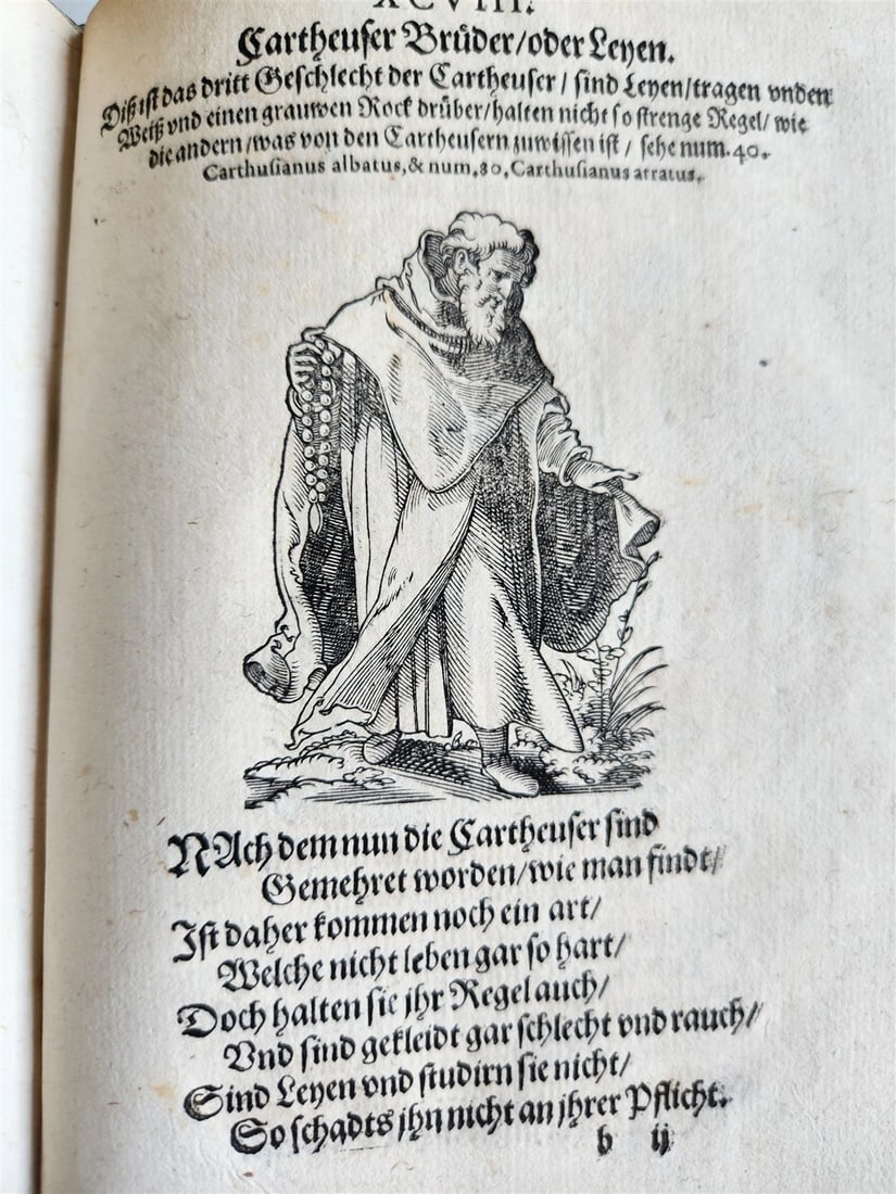 1585 ORDERS of CATHOLIC CHURCH Lonicer ILLUSTRATED by JOST AMMAN antique VELLUM - 6