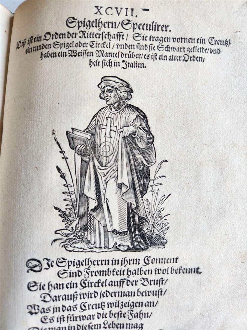 1585 ORDERS of CATHOLIC CHURCH Lonicer ILLUSTRATED by JOST AMMAN antique VELLUM - 7