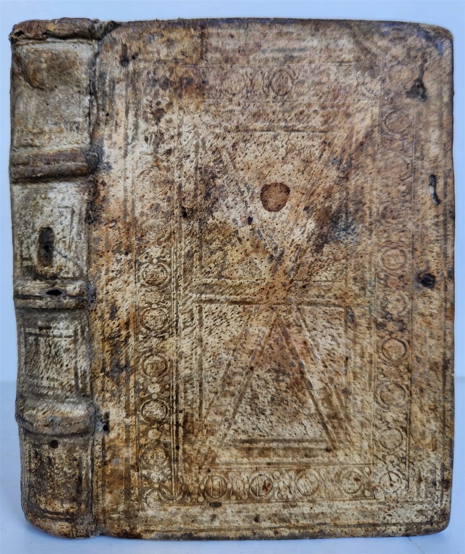 1524 POST-INCUNABULA ANCIENT WARFARE TREATISE by V.Flavius antique PIGSKIN - 2