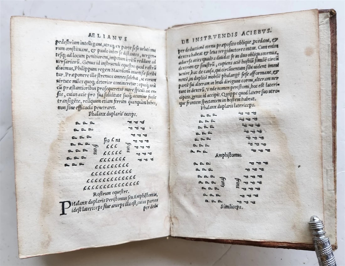 1524 POST-INCUNABULA ANCIENT WARFARE TREATISE by V.Flavius antique PIGSKIN - 5