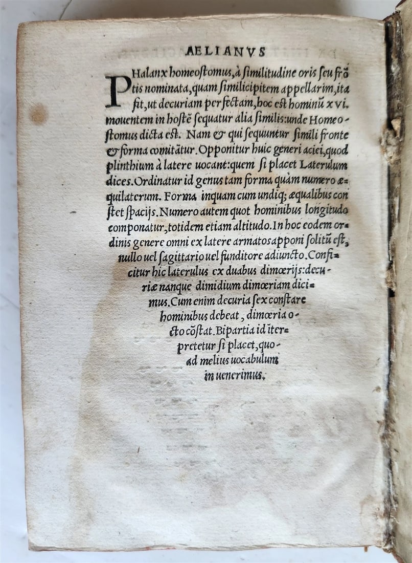 1524 POST-INCUNABULA ANCIENT WARFARE TREATISE by V.Flavius antique PIGSKIN - 9