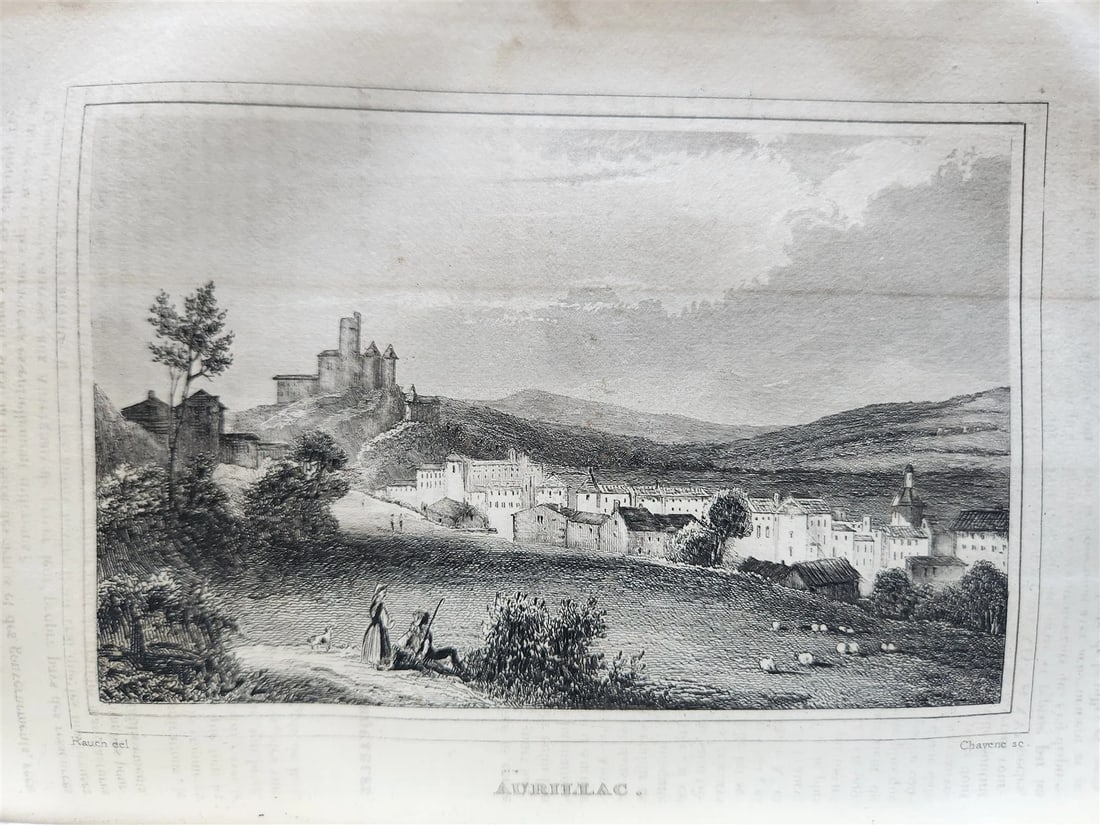 1838 PICTURESQUE FRANCE fully illustrated 6 volumes ANTIQUE - 16