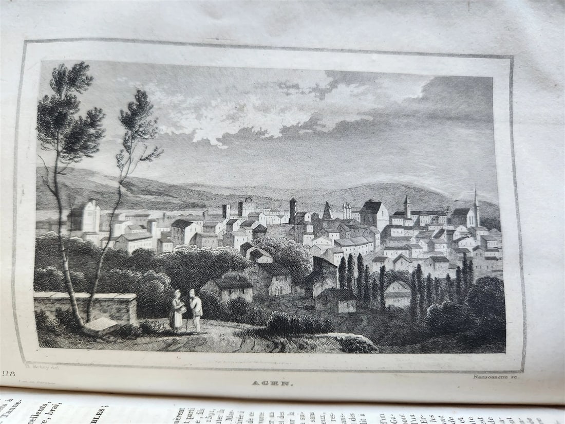 1838 PICTURESQUE FRANCE fully illustrated 6 volumes ANTIQUE - 17