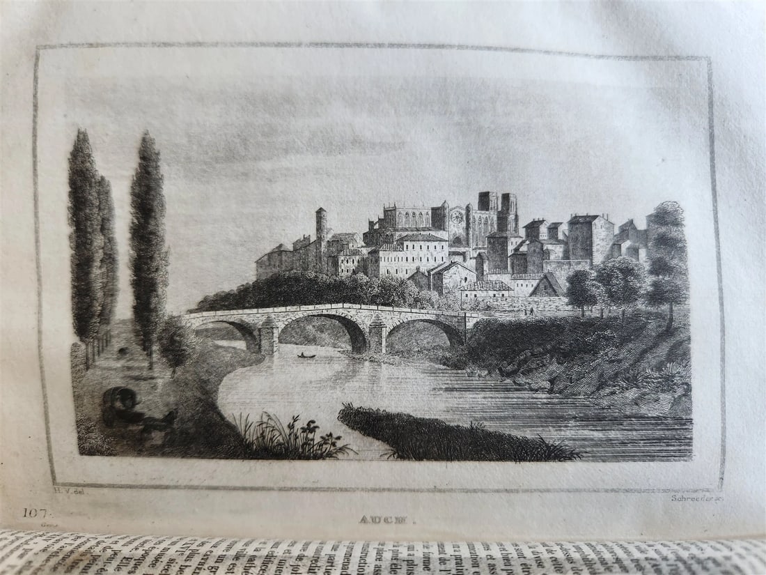 1838 PICTURESQUE FRANCE fully illustrated 6 volumes ANTIQUE - 18