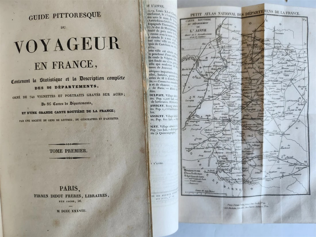 1838 PICTURESQUE FRANCE fully illustrated 6 volumes ANTIQUE - 3