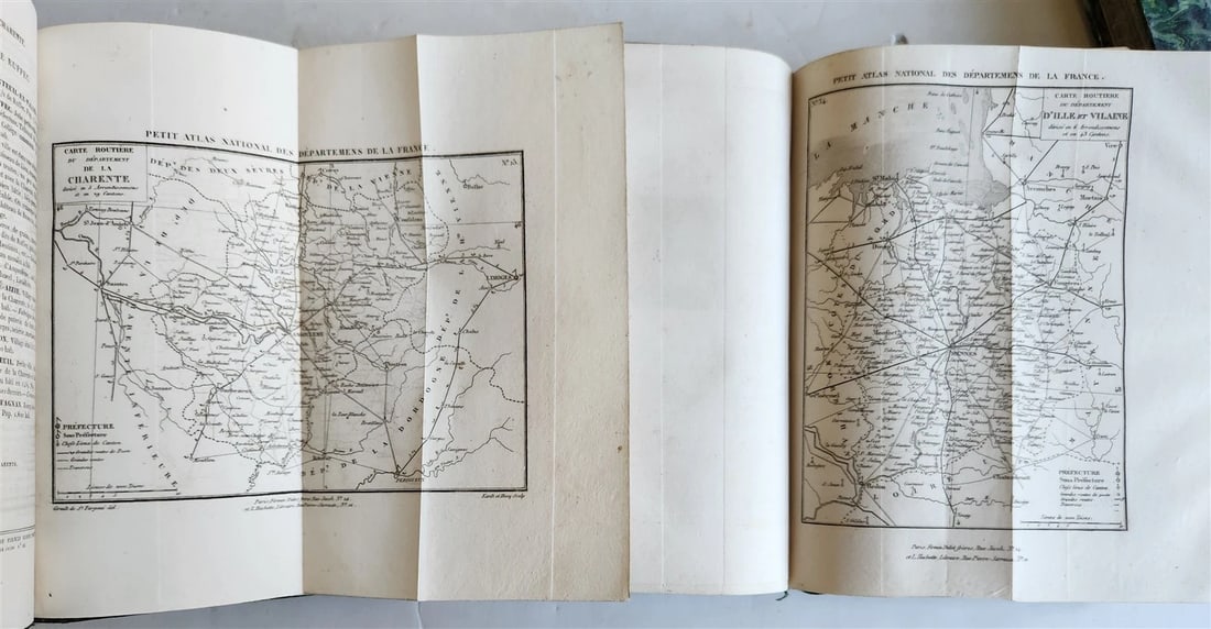 1838 PICTURESQUE FRANCE fully illustrated 6 volumes ANTIQUE - 8