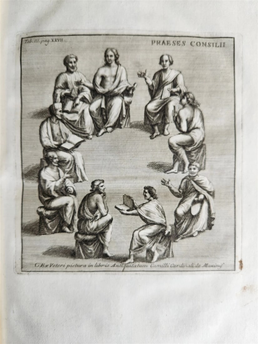 1728 LIVES of ROMAN POPES by Anastasius Bibliothecarius VELLUM FOLIO antique - 9