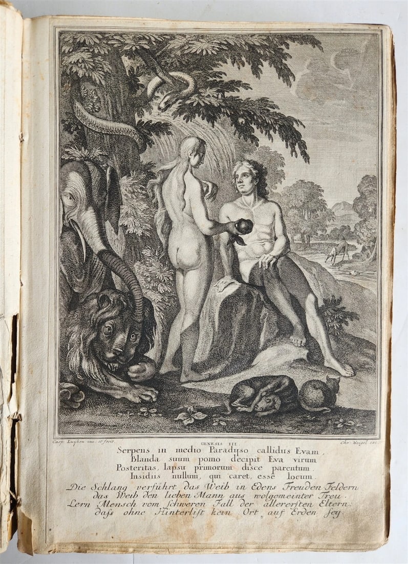 1712 BIBLE HISTORY antique ILLUSTRATED 158 ENGRAVINGS for OLD AND NEW TESTAMENT - 3