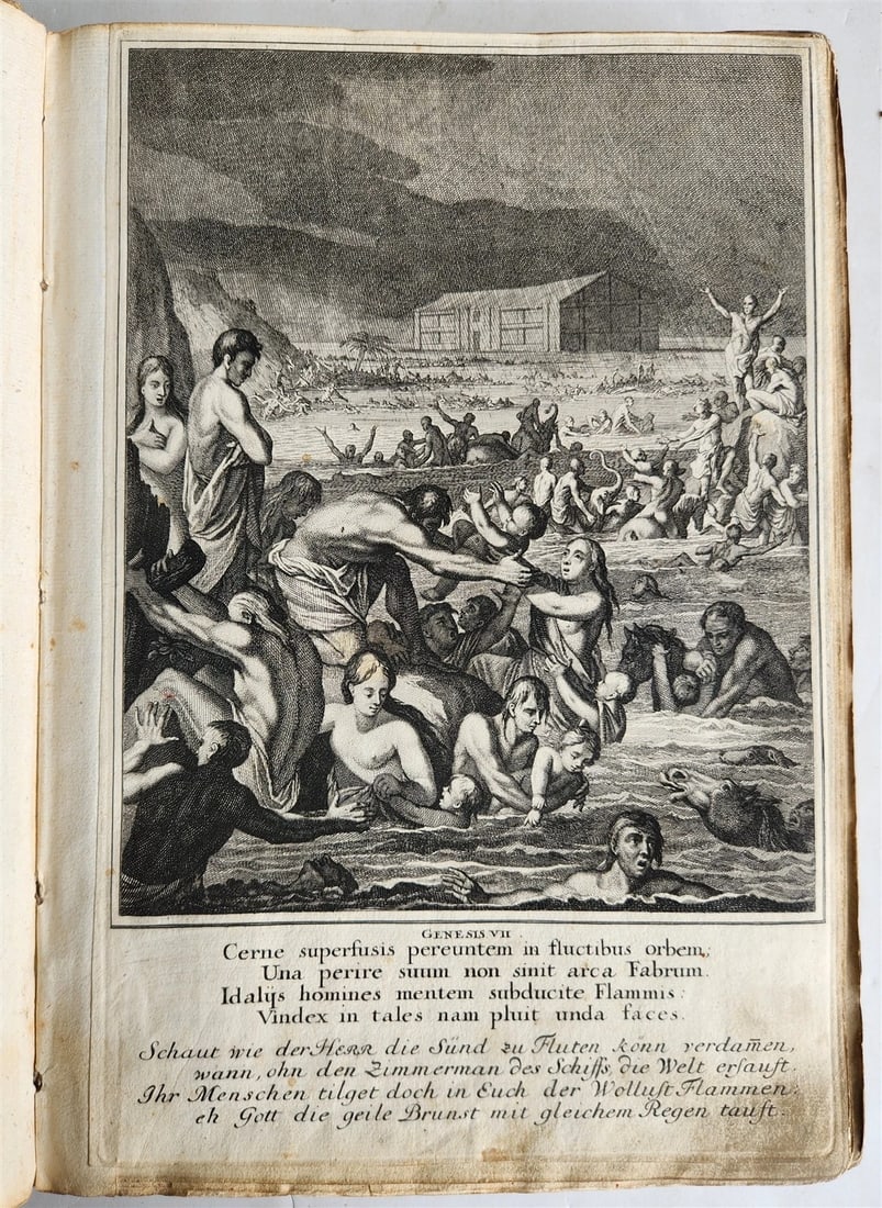 1712 BIBLE HISTORY antique ILLUSTRATED 158 ENGRAVINGS for OLD AND NEW TESTAMENT - 4