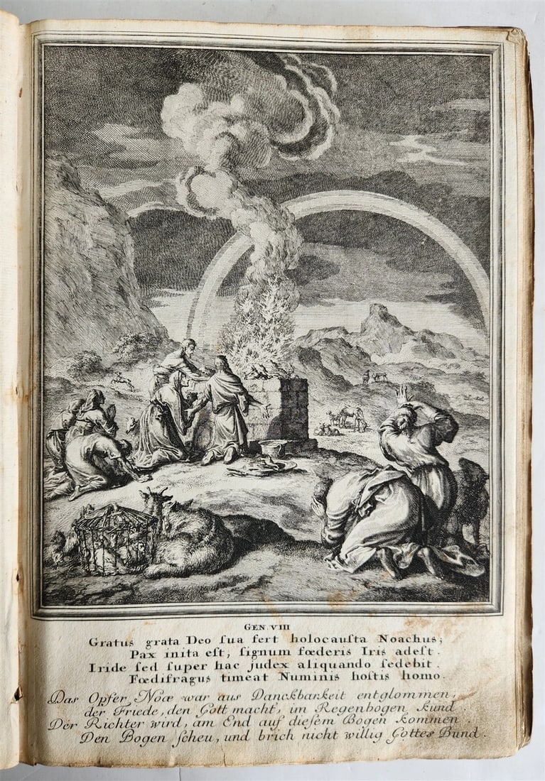 1712 BIBLE HISTORY antique ILLUSTRATED 158 ENGRAVINGS for OLD AND NEW TESTAMENT - 5