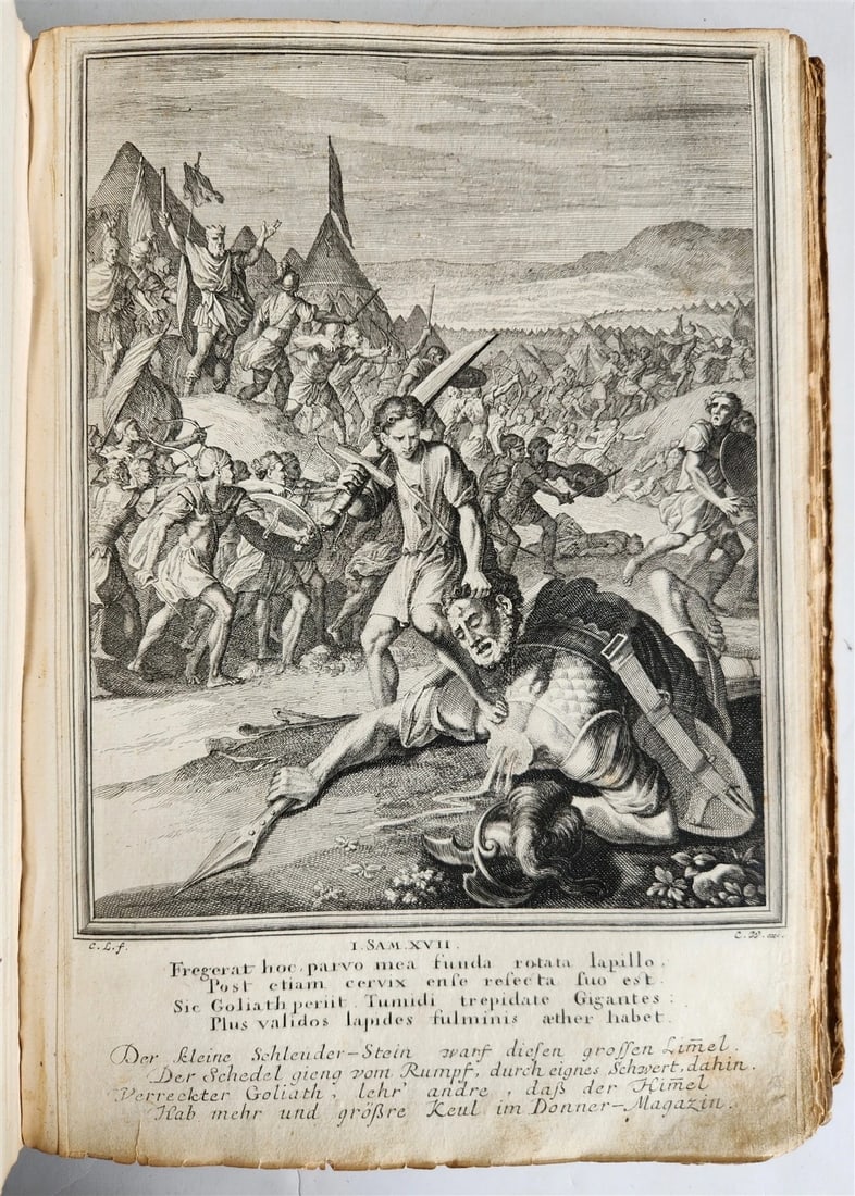 1712 BIBLE HISTORY antique ILLUSTRATED 158 ENGRAVINGS for OLD AND NEW TESTAMENT - 6