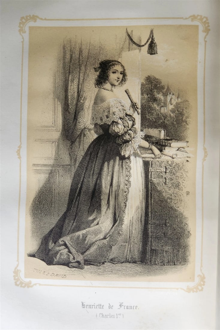 1851 QUEENS OF ENGLAND by by Madmoiselle A. Celliez ANTIQUE illustrated - 12