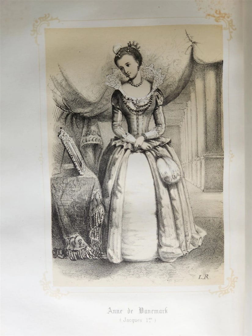1851 QUEENS OF ENGLAND by by Madmoiselle A. Celliez ANTIQUE illustrated - 13