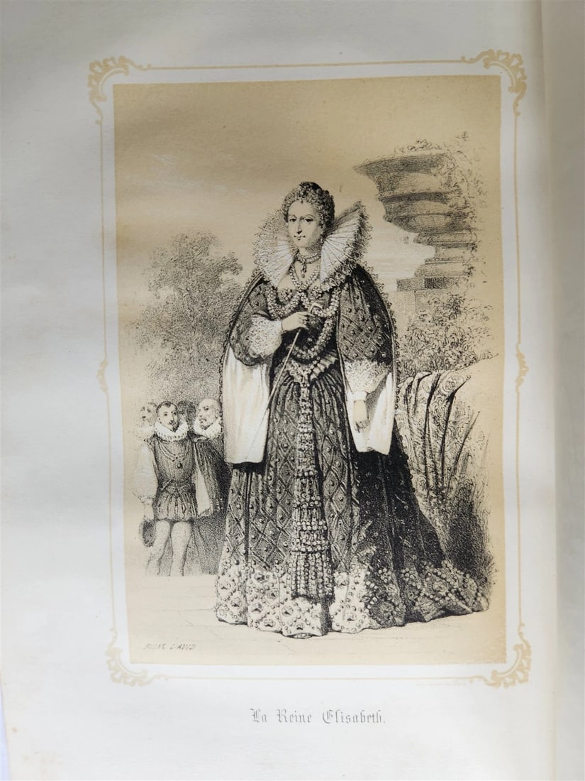 1851 QUEENS OF ENGLAND by by Madmoiselle A. Celliez ANTIQUE illustrated - 14