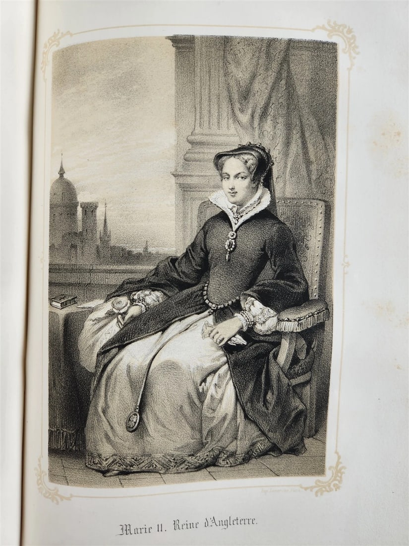1851 QUEENS OF ENGLAND by by Madmoiselle A. Celliez ANTIQUE illustrated - 15