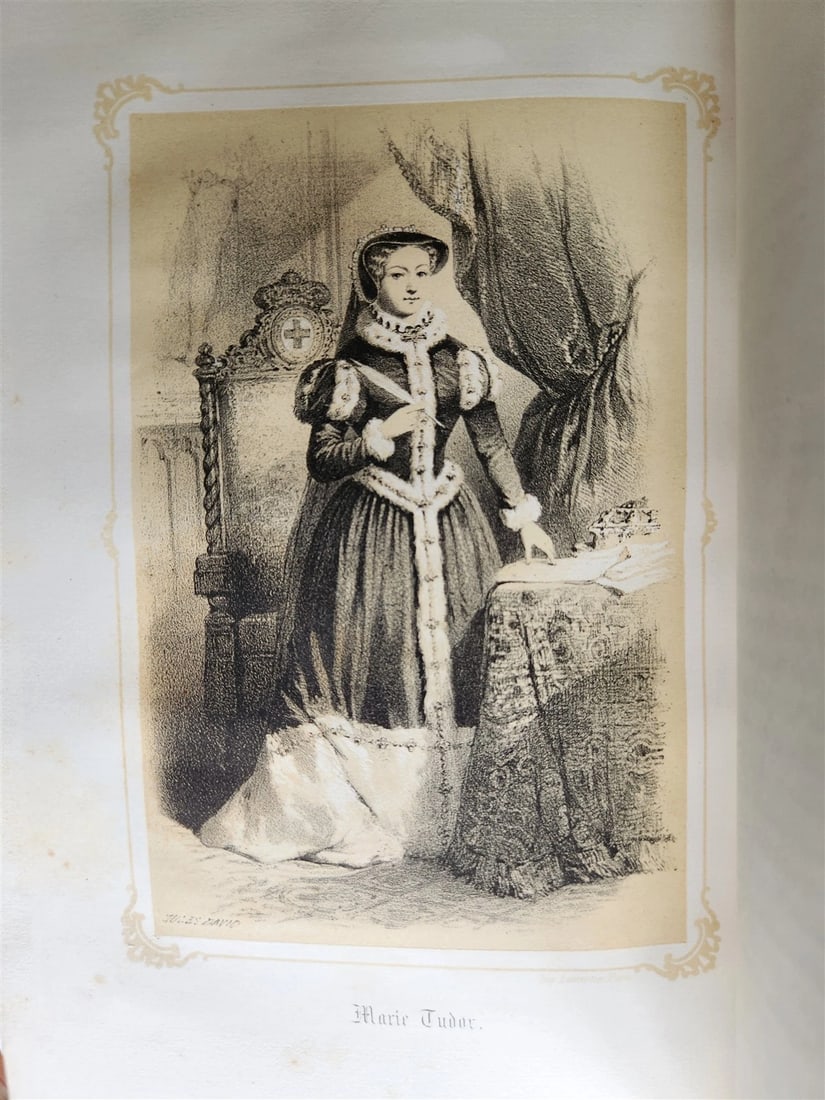 1851 QUEENS OF ENGLAND by by Madmoiselle A. Celliez ANTIQUE illustrated - 16