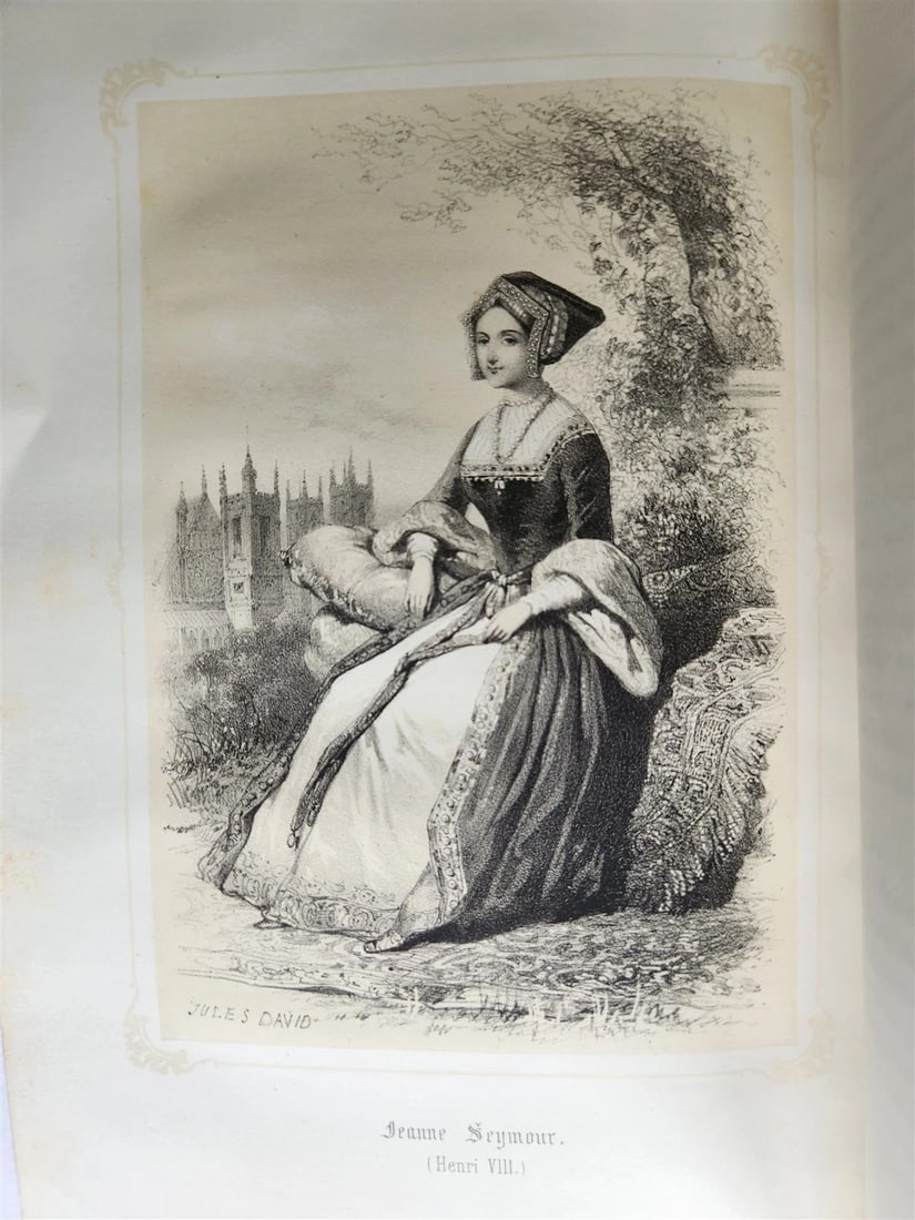 1851 QUEENS OF ENGLAND by by Madmoiselle A. Celliez ANTIQUE illustrated - 17
