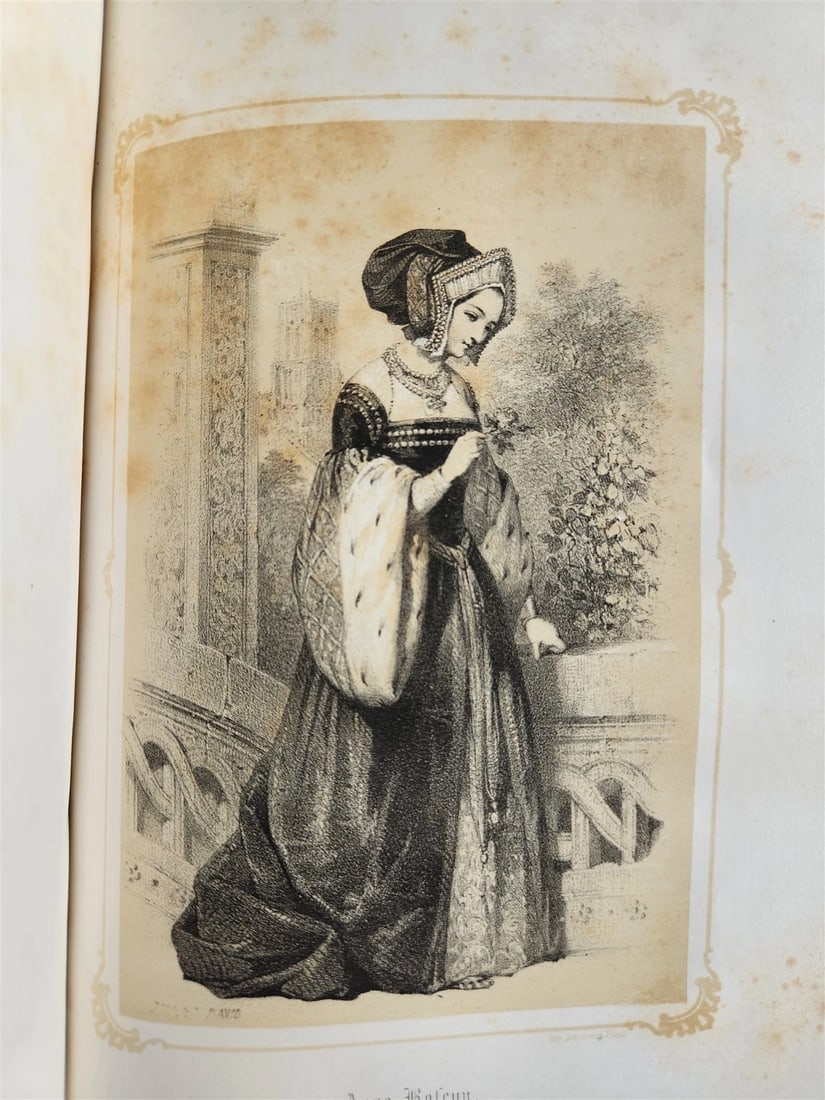 1851 QUEENS OF ENGLAND by by Madmoiselle A. Celliez ANTIQUE illustrated - 18