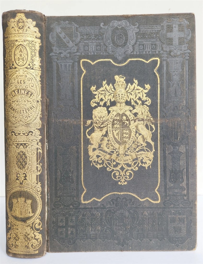 1851 QUEENS OF ENGLAND by by Madmoiselle A. Celliez ANTIQUE illustrated - 2