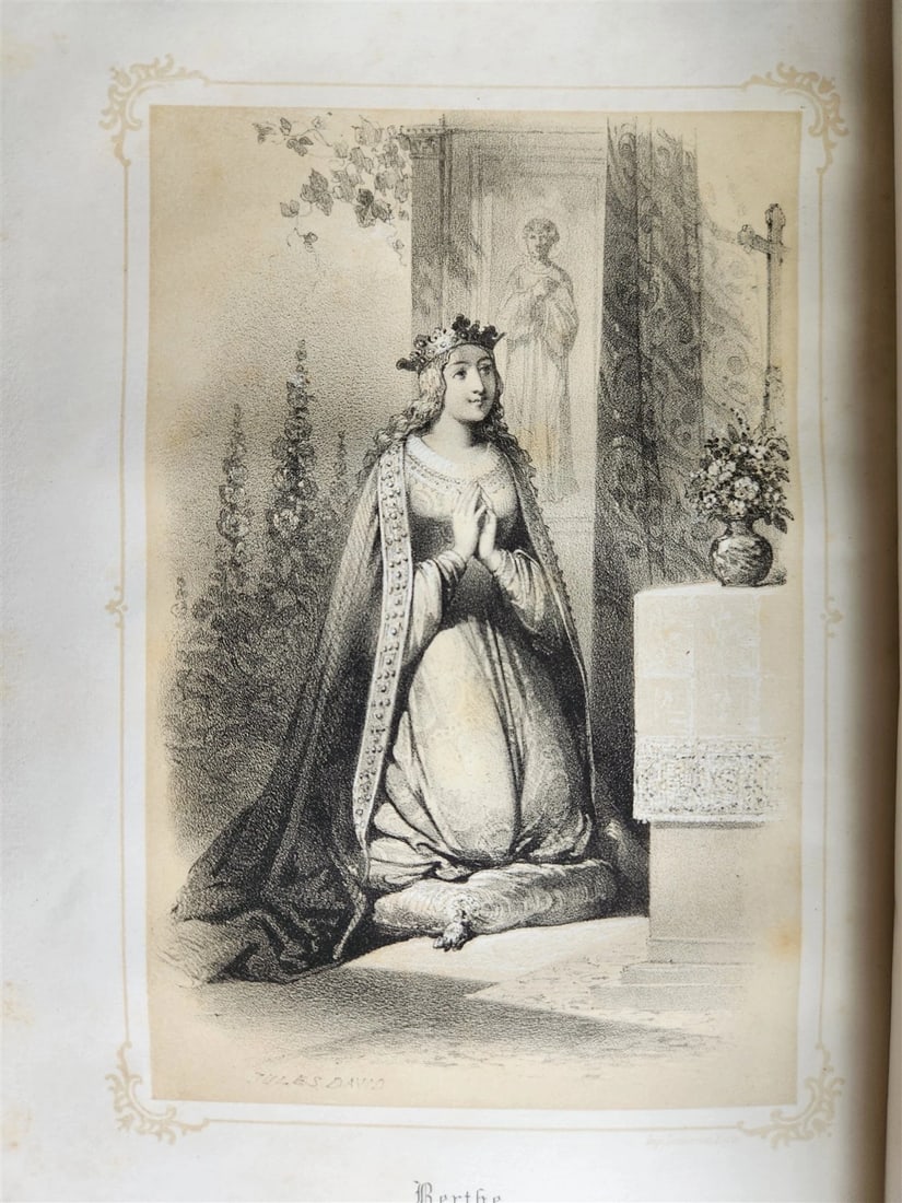 1851 QUEENS OF ENGLAND by by Madmoiselle A. Celliez ANTIQUE illustrated - 4
