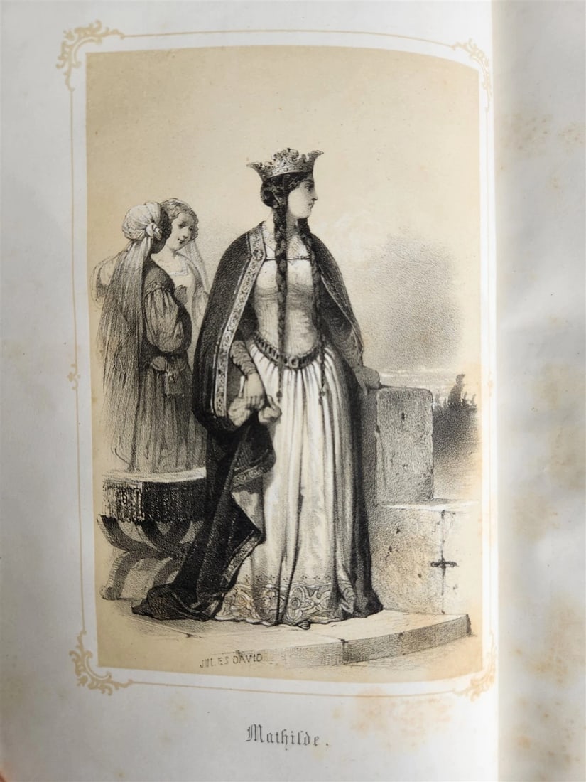 1851 QUEENS OF ENGLAND by by Madmoiselle A. Celliez ANTIQUE illustrated - 5