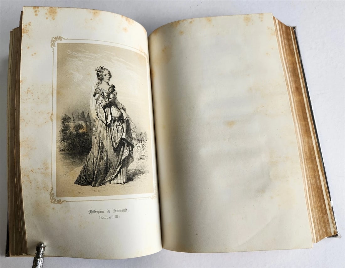 1851 QUEENS OF ENGLAND by by Madmoiselle A. Celliez ANTIQUE illustrated - 6