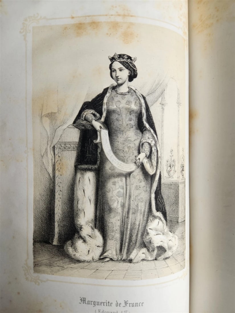 1851 QUEENS OF ENGLAND by by Madmoiselle A. Celliez ANTIQUE illustrated - 8